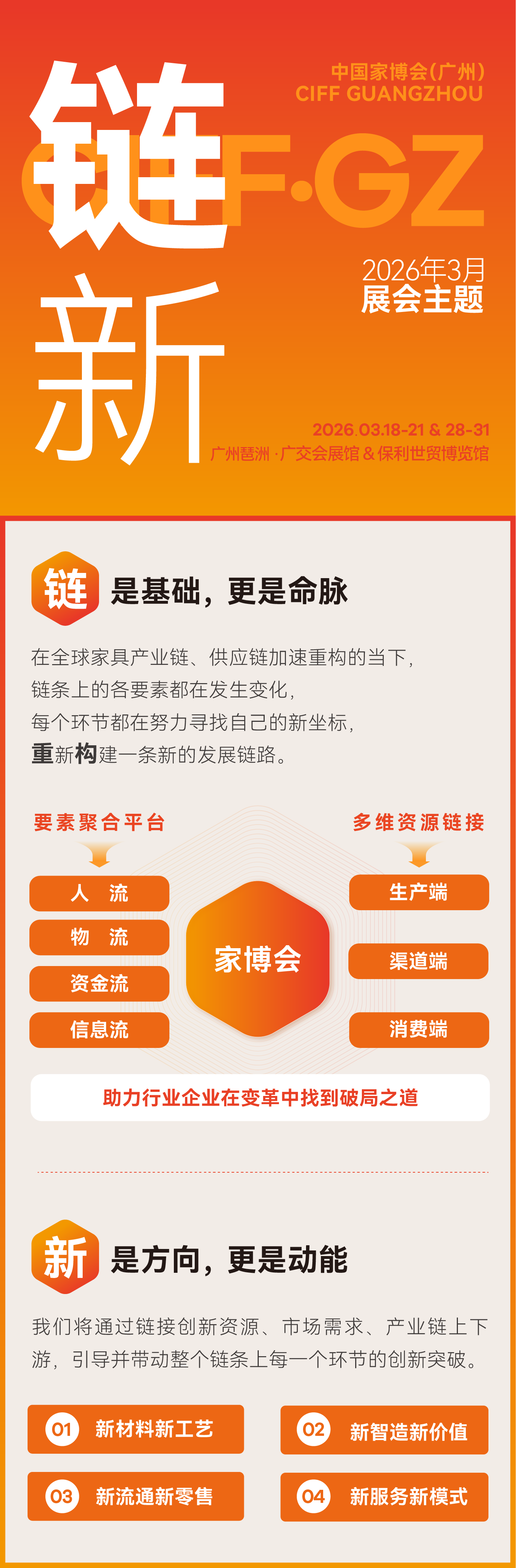 2026年3月中国家博会（广州）将聚焦行业诉求，以全新主题，与行业携手，共迎全球家居生态变革下的机遇与挑战！